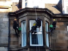 Rope access roofing Edinburgh-Fife gutter cleaning